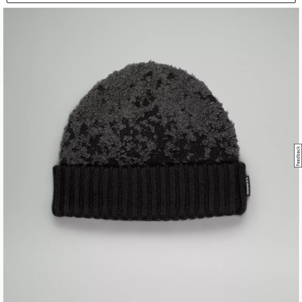 Lululemon Ombre Knit Textured Beanie NWT O/S (Black Grey)